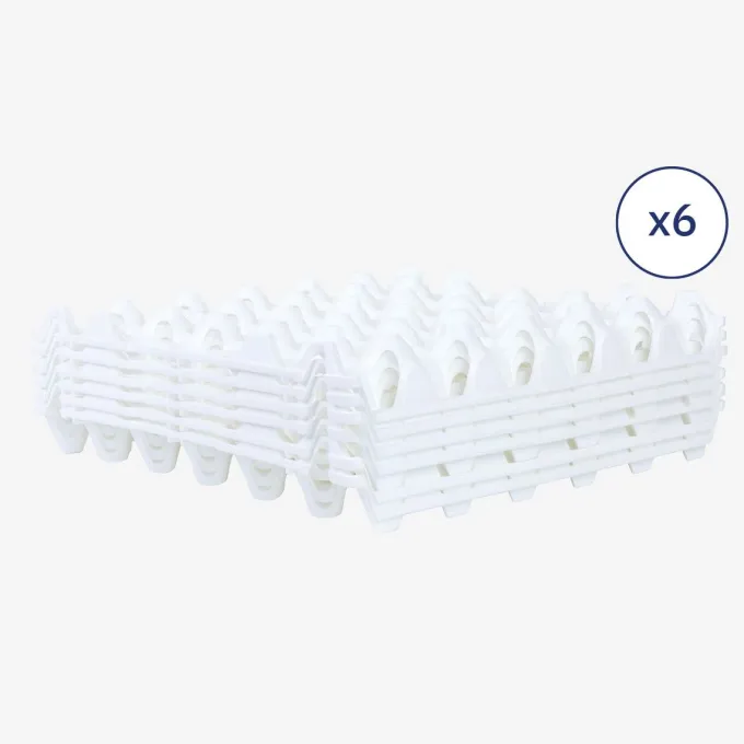 Alvéoles Blanches 30 œufs - Lot de 6 - Gilac