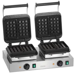 Appareil à Gaufre Double Bruxelles - 60 x 100 mm - (H)32 mm - Bartscher