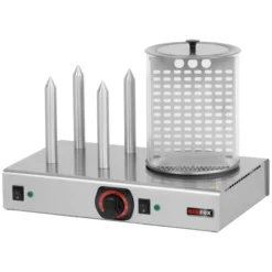 Appareil Hot-Dog 4 plots - Manchon en Verre - HD 04 N - Redfox