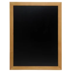 Ardoise bois, Universelle - finition teck laqué - kit d'accroche murale inclus - 70x90cm - Securit