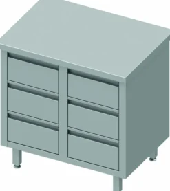 Armoire Basse Inox Avec 6 Tiroirs - Profondeur 800 - Stalgast