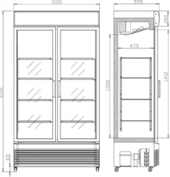 Armoire à Boisson Décorée 780 L - Portes Coulissantes - Combisteel
