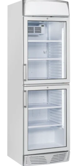 Armoire à Boissons Porte Vitrée à 2 Battants et Panneau Publicitaire - 350 L - Cool Head