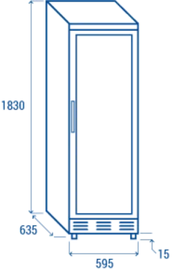 Armoire à Boissons Réfrigérée TKG 388 Porte Vitrée - 350 Litres - Cool Head