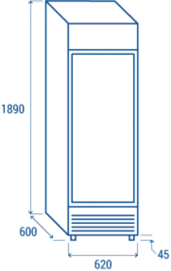 Armoire à Boissons Réfrigérée Vitrée avec Bandeau - 350 Litres - Cool Head
