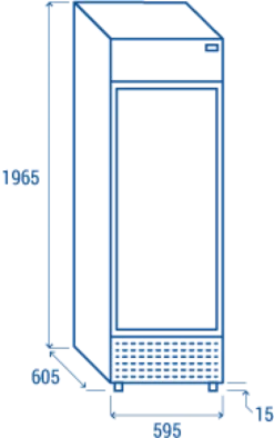 Armoire à Boissons Réfrigérée Vitrée Laquée Noire avec Panneau Publicitaire - 372 L - Cool Head