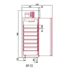 Armoire à Casiers Positive 1 Porte 340 Litres - Docriluc