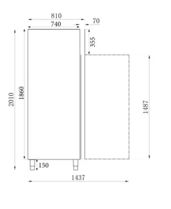 Armoire Congélateur Professionnel inox - 1200 litres - Combisteel
