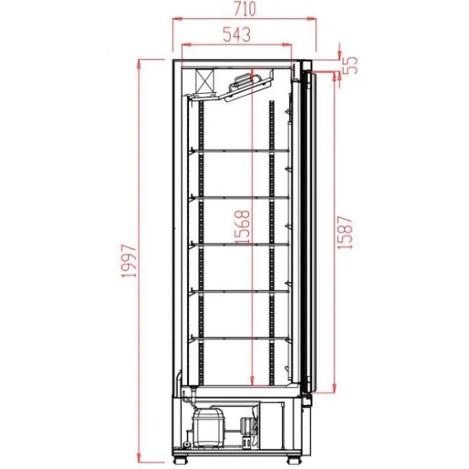 Armoire Congélateur Professionnel - Vitrée 1450 Litres - Combisteel