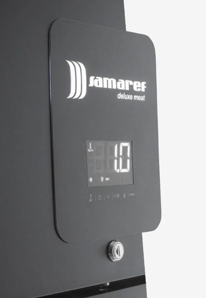 Armoire de Maturation et Affinage à Viande Noire 3 Etagères 630 L Porte Vitrée - Deluxe Meat - Samaref