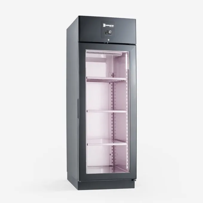 Armoire de Maturation et Affinage à Viande Noire 3 Etagères 630 L Porte Vitrée - Deluxe Meat - Samaref