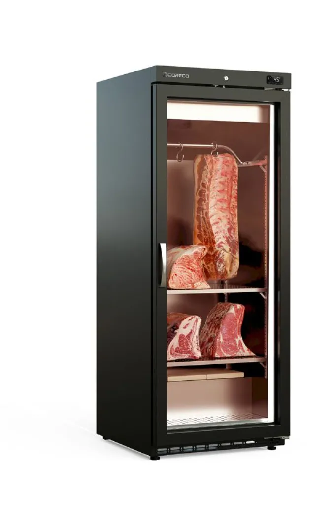 Armoire de Maturation Noire Vitrée 1 Porte - 240 L - Coreco