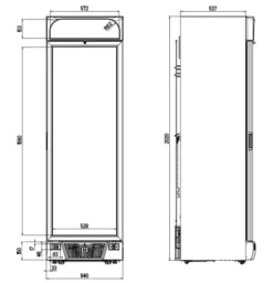 Armoire Negative Vitrée - 1 Porte 382 L - Combisteel