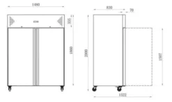 Armoire Négative 1400 L - Série Star GN 1/1 - AFI Collin Lucy