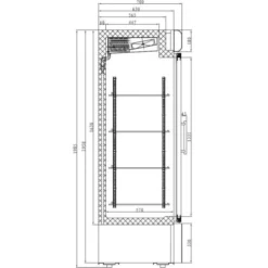 Armoire négative 2 portes en verre - Combisteel