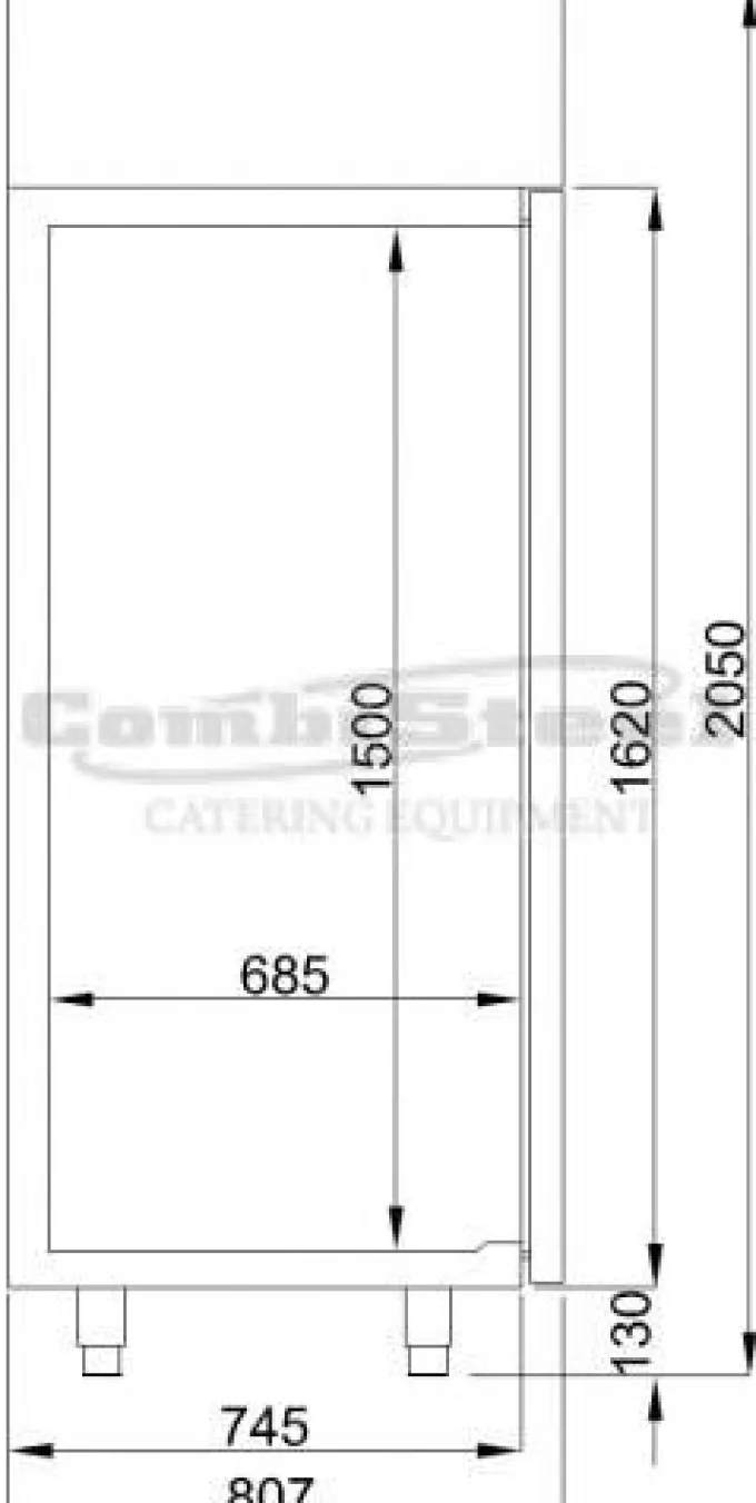 Armoire négative - Vitrée inox 1400 litres - Combisteel