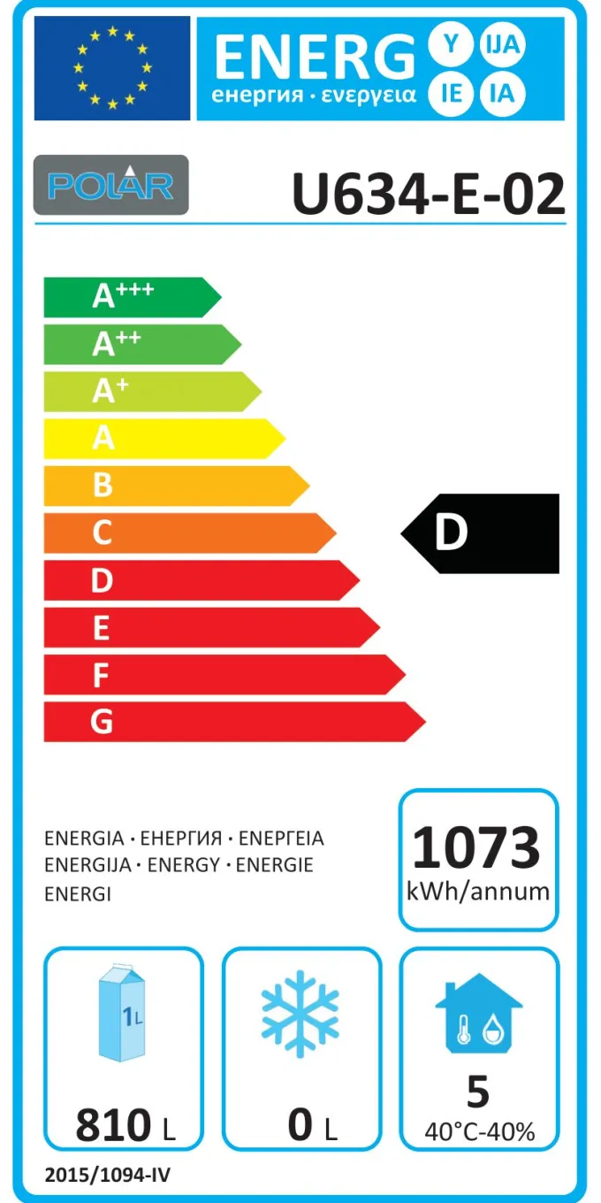 Armoire Positive 2 Portes Froid Ventilé - 1300 L - Polar
