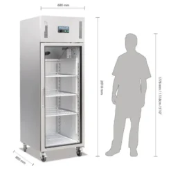 Armoire Positive Vitrée à Roulettes - 600L - Polar