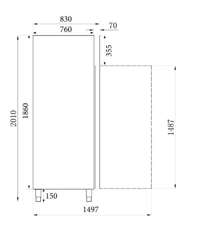 Armoire réfrigérée 1410 litres inox - Positive - Combisteel
