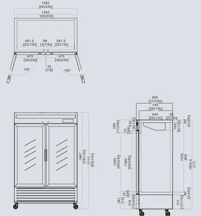Armoire réfrigérée 1300 Litres - Négative vitrée - Atosa