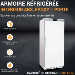 Armoire Réfrigérée Negative 600 L - Blanche - L2G