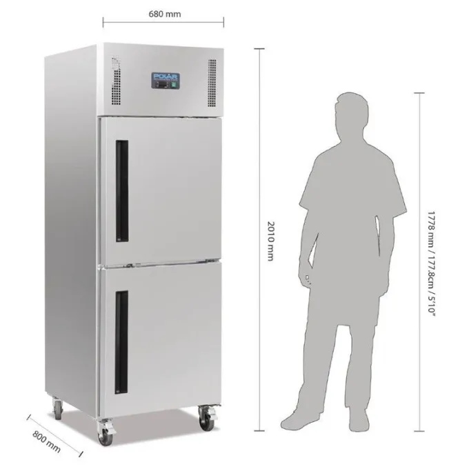 Armoire Réfrigérée Négative 2 Portillons - 600 litres - Polar