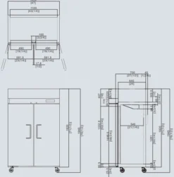 Armoire Réfrigérée Négative 2 Portes Roulettes 900 L - Atosa