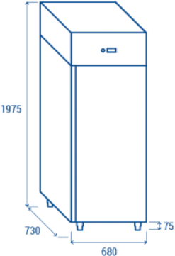Armoire Réfrigérée Positive en Acier Inoxydable 450L - Cool Head