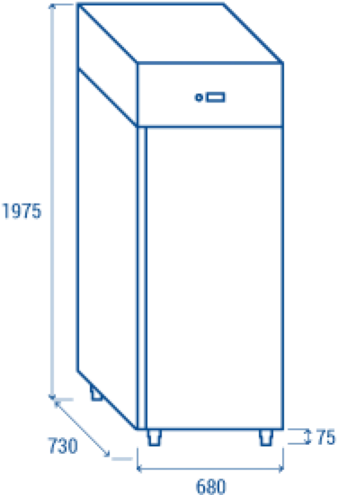 Armoire Réfrigérée Positive en Acier Inoxydable 450L - Cool Head