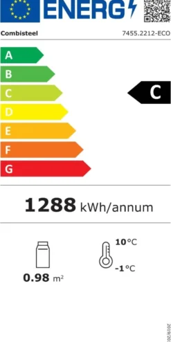 Armoire Réfrigérée Positive Grise Vitrée 600 L - Combisteel