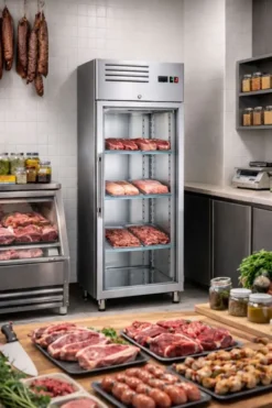 Armoire Réfrigérée Positive Inox GN 2/1 Porte Vitrée - 650 L - Furnotel