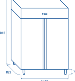 Armoire Réfrigérée Positive Inox 2 Portes GN 2/1 - Cool Head