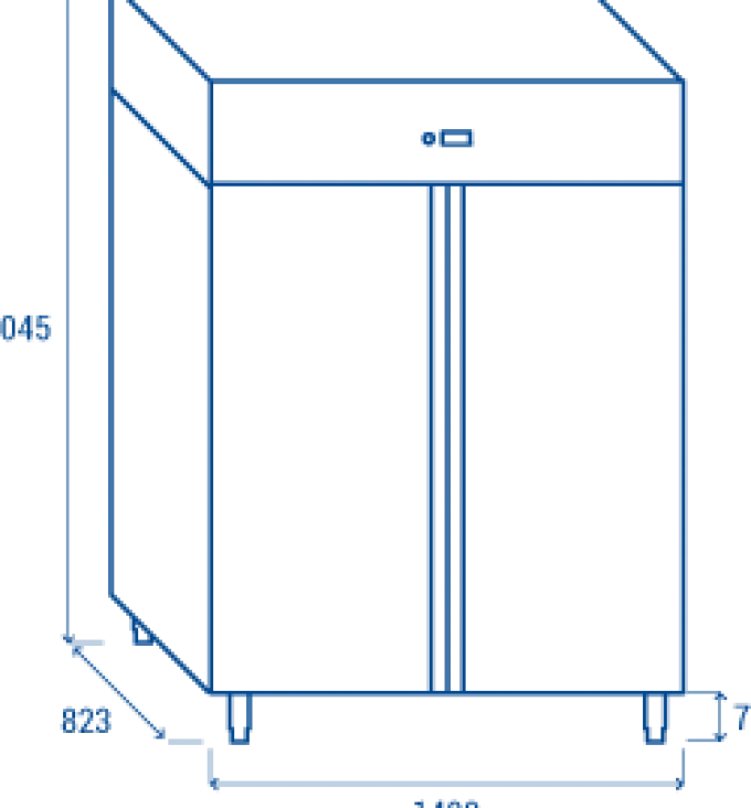 Armoire Réfrigérée Positive Inox 2 Portes GN 2/1 - Cool Head