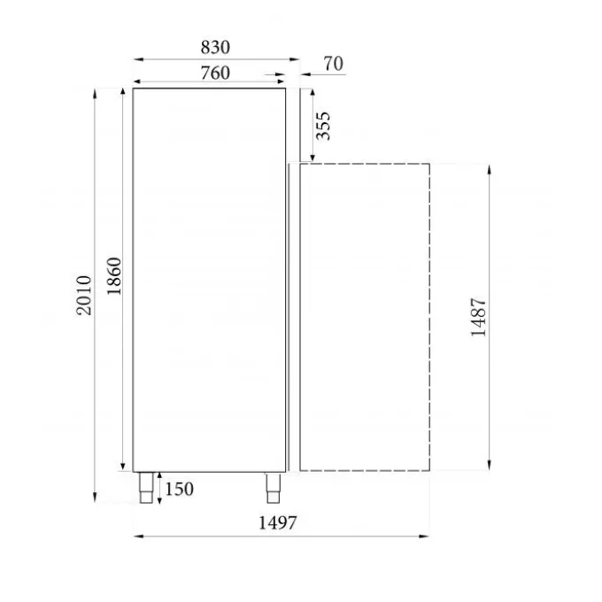 Armoire réfrigérée positive inox - 650 litres - Combisteel