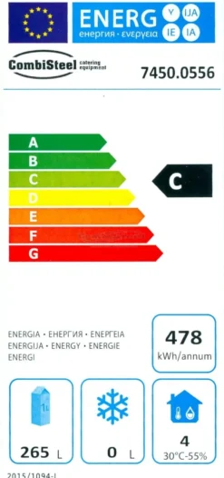 Armoire réfrigérée positive 350 L - Blanc - Combisteel