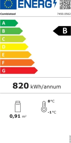 Armoire réfrigérée positive 570 L - porte vitrée - Combisteel