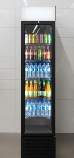 Armoire Réfrigérée Positive Noire Porte Vitrée 232 L - Combisteel