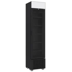 Armoire Réfrigérée Positive Noire Porte Vitrée 232 L - Combisteel