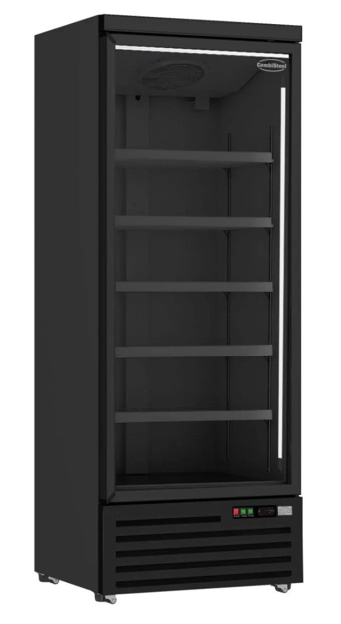 Armoire Réfrigérée Positive Noire Porte en Verre - 600 L - Combisteel
