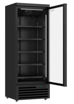 Armoire Réfrigérée Positive Noire Porte en Verre - 600 L - Combisteel