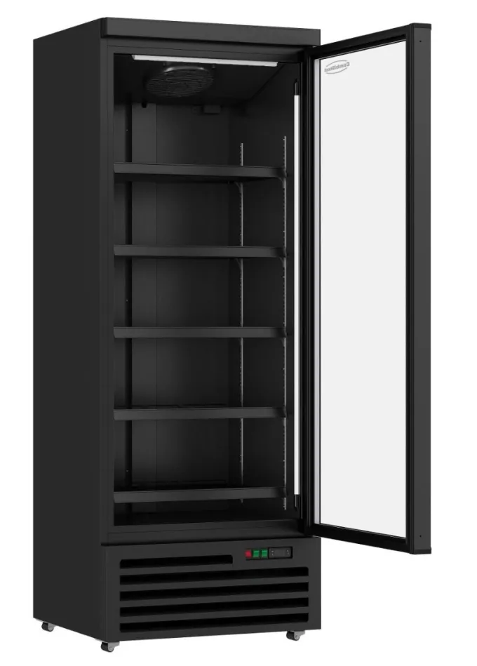 Armoire Réfrigérée Positive Noire Porte en Verre - 600 L - Combisteel