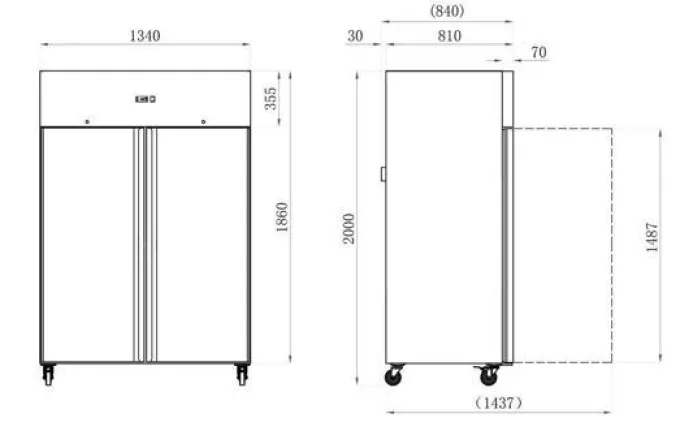 Armoire Réfrigérée Positive 2 Portes Série Star - 1200 L - AFI Collin Lucy