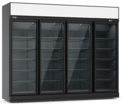 Armoire Réfrigérée Positive 4 Portes vitrées Noire 2060 litres - Combisteel