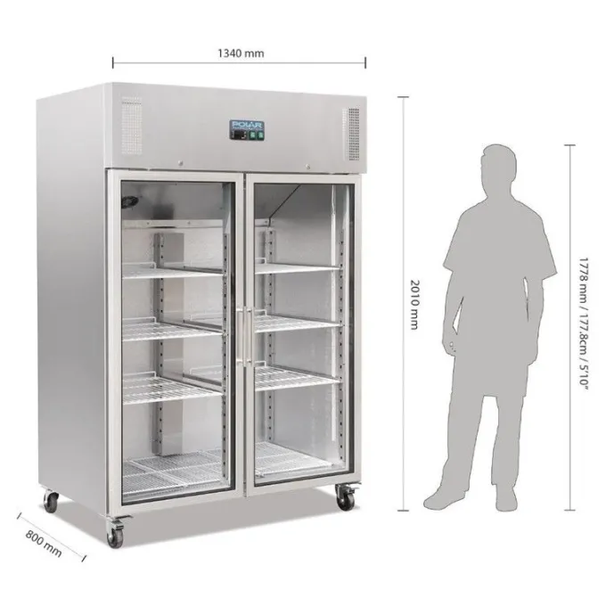 Armoire réfrigérée positive 2 portes 1200 litres - Polar