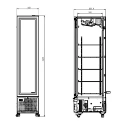 Armoire Réfrigérée positive vitrée 348L - Combisteel