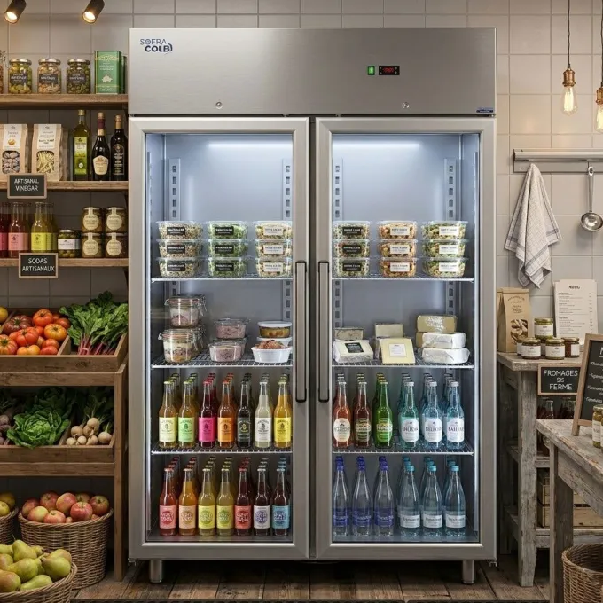 Armoire Réfrigérée Positive Vitrée 470 litres Sofraca