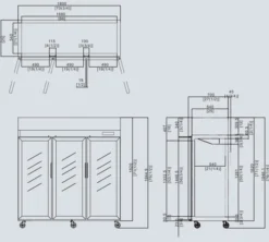 Armoire Réfrigérée Vitrée 1390 L - 3 Portes - Atosa