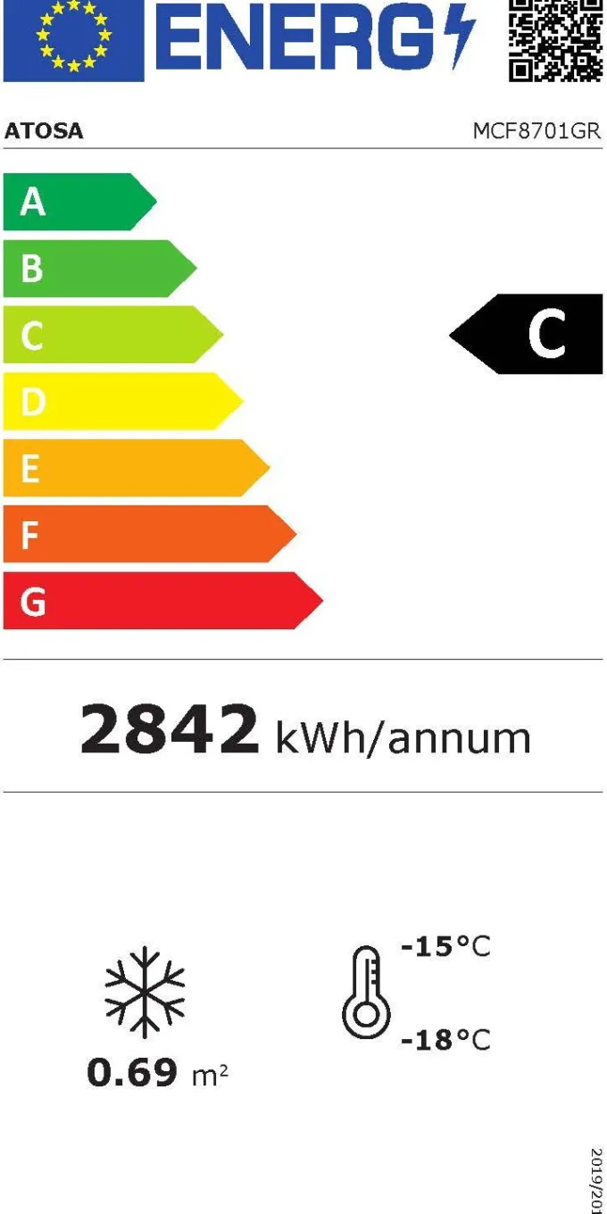 Armoire Réfrigérée Vitrée Négative - 610 L - Atosa