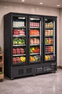 Armoire Réfrigérée Vitrée Positive 3 Portes Série G 1156L - Polar