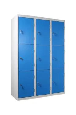 Armoire Vestiaire 3 Colonnes 9 Casiers - L 3x400 mm